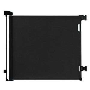 Dearlomum Retractable Baby or Dog Mesh Fabric Gate 33" H Extends 55" Black